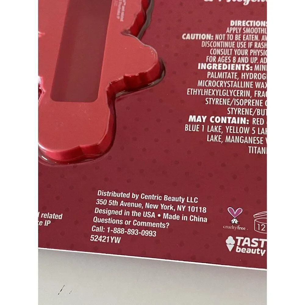 Set‎ Of 3 Strawberry Shortcake Flavored Lip Balms And Keychain Holder NEW